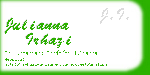 julianna irhazi business card